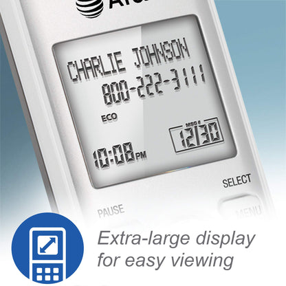 AT&T EL52203 2-Handsets Cordless Phone System with Answering System, Caller ID/Call Waiting - DECT 6.0 - Upto 14 Minutes Recording Time