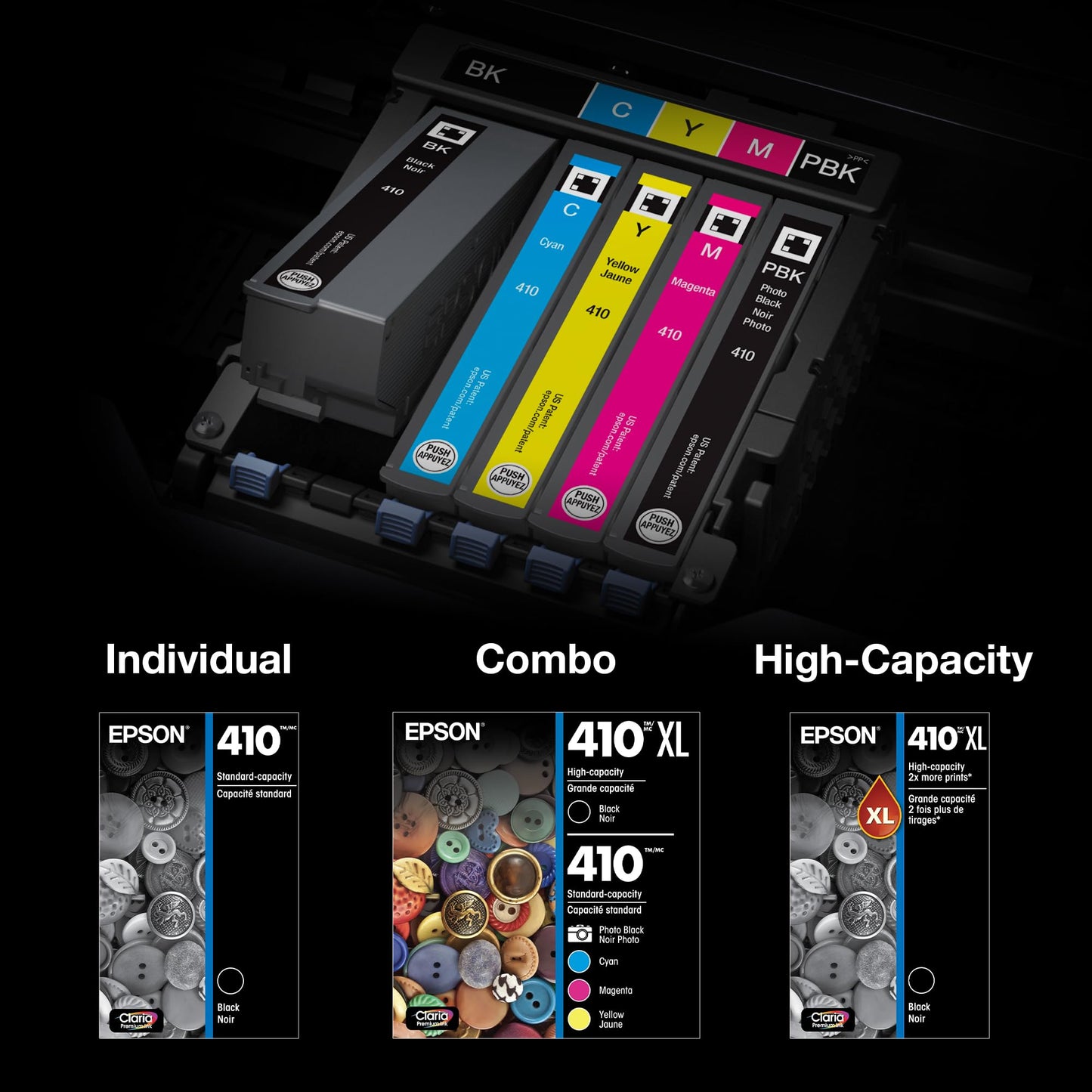 Epson 410 Claria Premium Ink Cartridge, Combo Pack (T410520) Epson