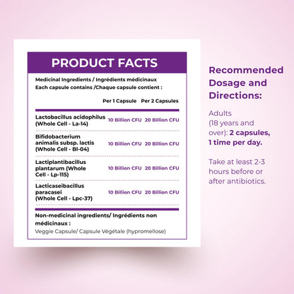 Nutratology® Probiotics for Women | Canadian-Made | 40 Billion CFUs per Capsule | Bloating Relief & Digestion | 4 Strains of Women's Probiotic for Gut Health | 60 Capsules