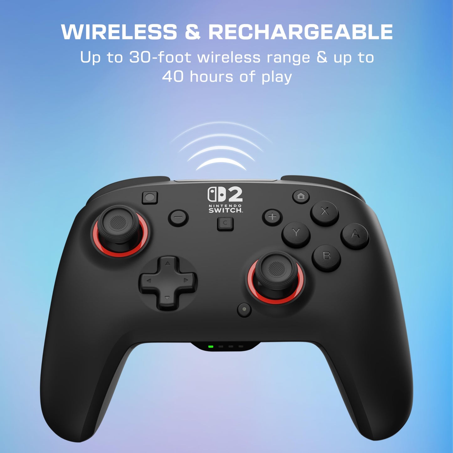 Turtle Beach Rematch Wireless Gaming Controller - Officially Licensed for Nintendo Switch 2, Nintendo Switch/Switch Lite/OLED - TMR Thumbsticks, Rechargeable Battery, Audio Controls – Black/Red 🍁 All In One Marketplace Canada