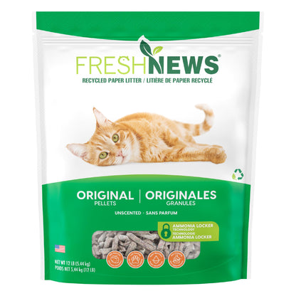 Fresh News Post Consumer Paper Pellet Cat Litter, 12-Pound 🍁 All In One Marketplace Canada