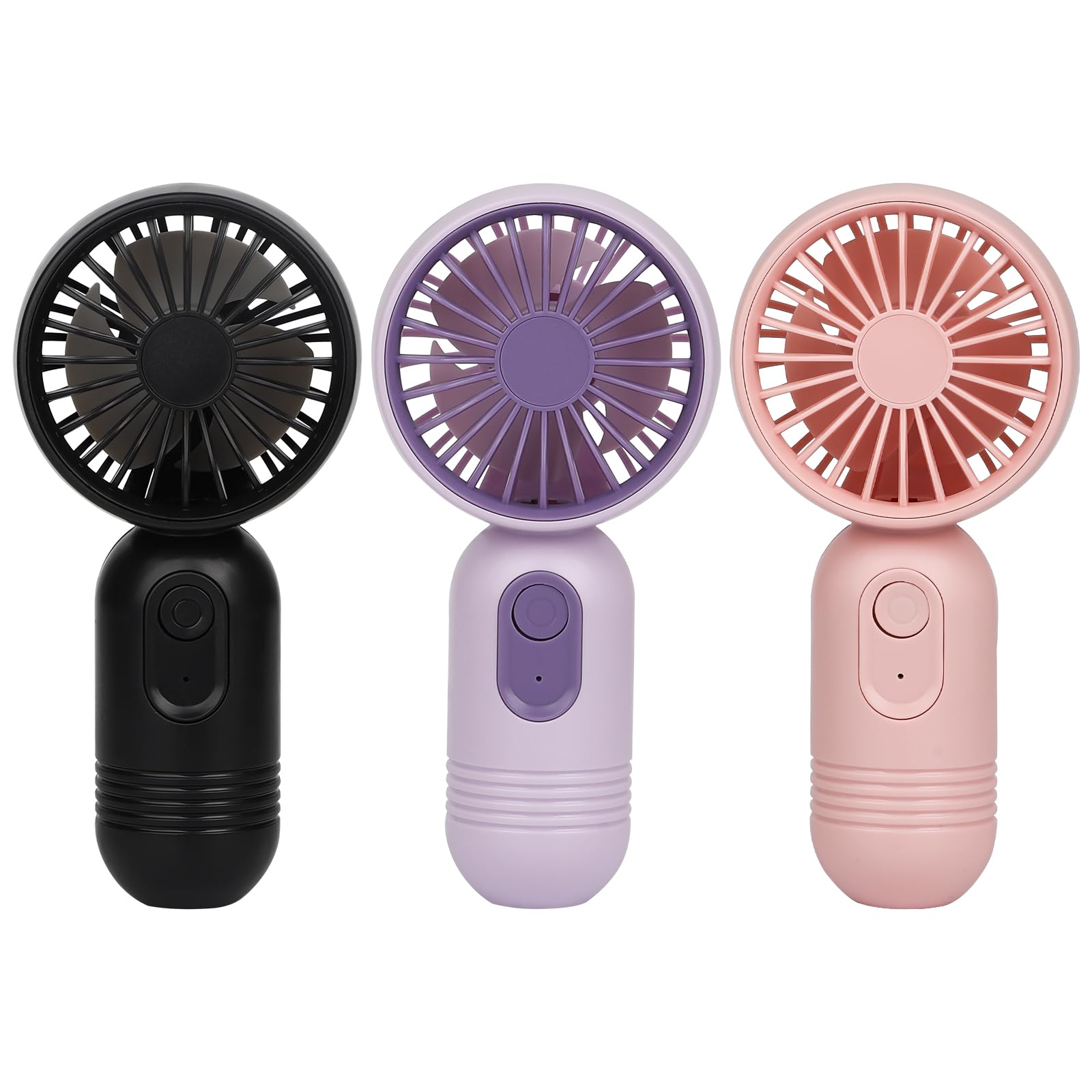 Ackdine Mini Portable Fan - Handheld Fan, 3 Pack USB Rechargeable Personal Fan, Battery Operated Lightweight Small Makeup/Pocket Fan with 3 Speeds For Stylish Girl Boys Women Men Office Outdoor Travel - Available at All In One Marketplace Canada