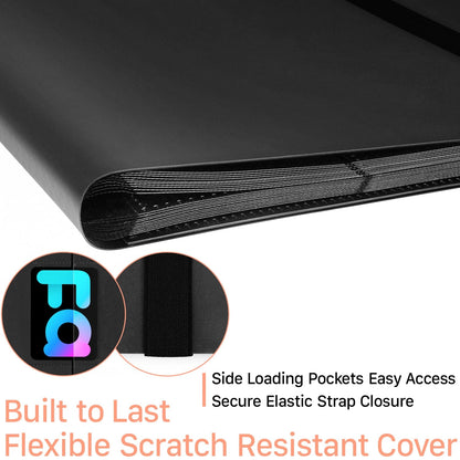 【2026】Trading Card Binder 9 Pocket, Hockey Card Binder with Sleeves Anti-open Strap Waterproof 20-Page 360 Game Cards Binder Holder Gift for Baseball/Soccer/Basketball/Football Cards Collector
