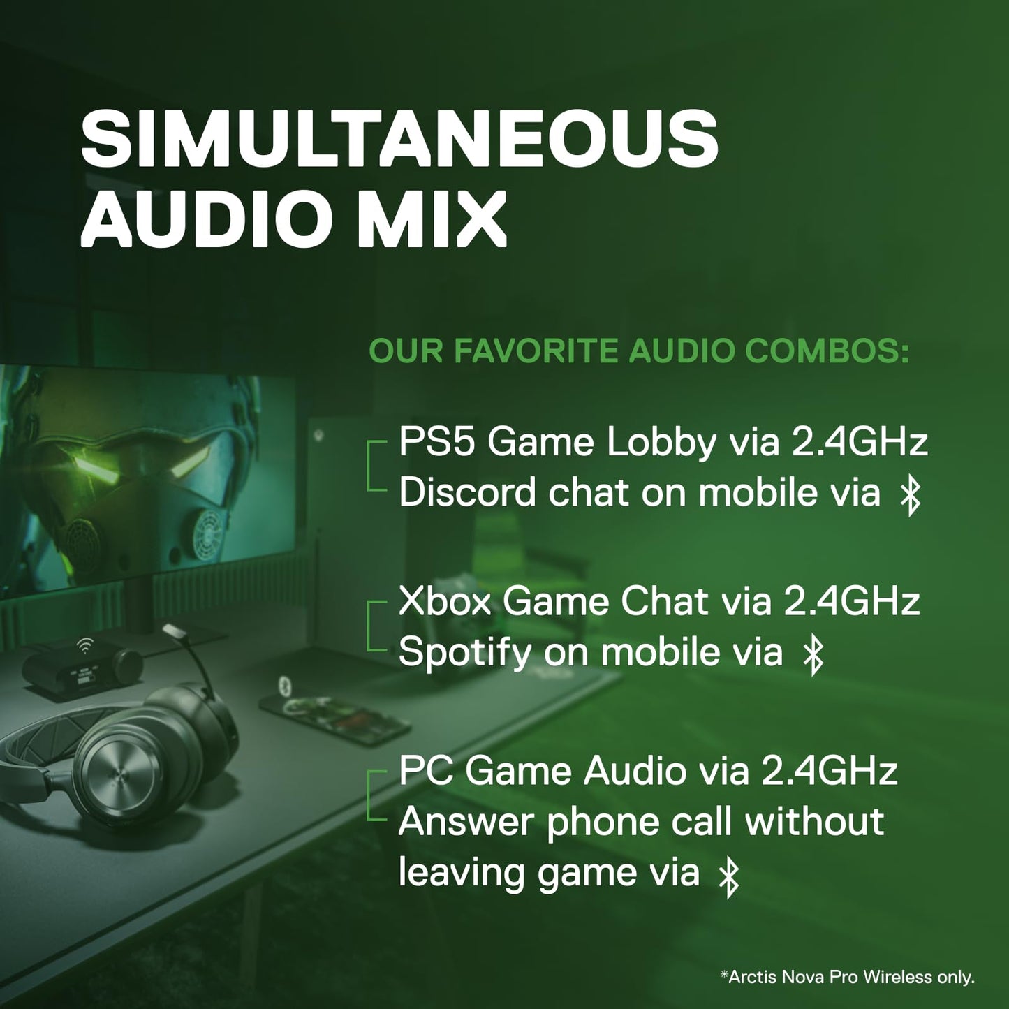 SteelSeries Arctis Nova Pro Wireless Xbox Multi-System Gaming Headset - Premium Hi-Fi Drivers - Active Noise Cancellation Infinity Power System - Stealth Mic - Xbox, PC, PS5, PS4, Switch, Mobile 🍁 All In One Marketplace Canada