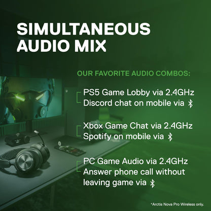 SteelSeries Arctis Nova Pro Wireless Xbox Multi-System Gaming Headset - Premium Hi-Fi Drivers - Active Noise Cancellation Infinity Power System - Stealth Mic - Xbox, PC, PS5, PS4, Switch, Mobile 🍁 All In One Marketplace Canada