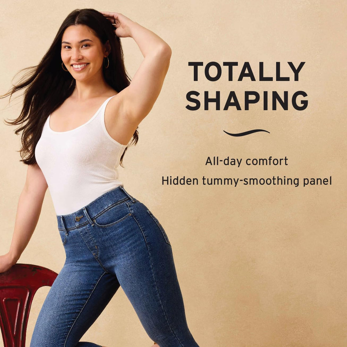 Levi Strauss Signature Gold Women's Totally Shaping Pull-on Bootcut Jeans High-Rise Stretch Denim, Shadow Nebula, 18 Plus