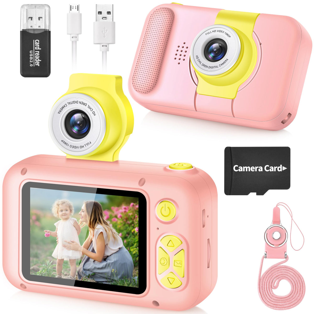 ARNSSIEN Kids Camera with Video,180°Flip Lens,2.4" Selfie Camera for Kids 🍁 All In One Marketplace Canada