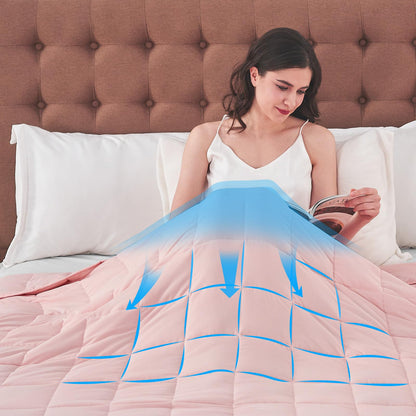 Weighted Blanket for Adults(20lbs,60"×80",Pink) Queen Size for 190-210Ibs 🍁 All In One Marketplace Canada