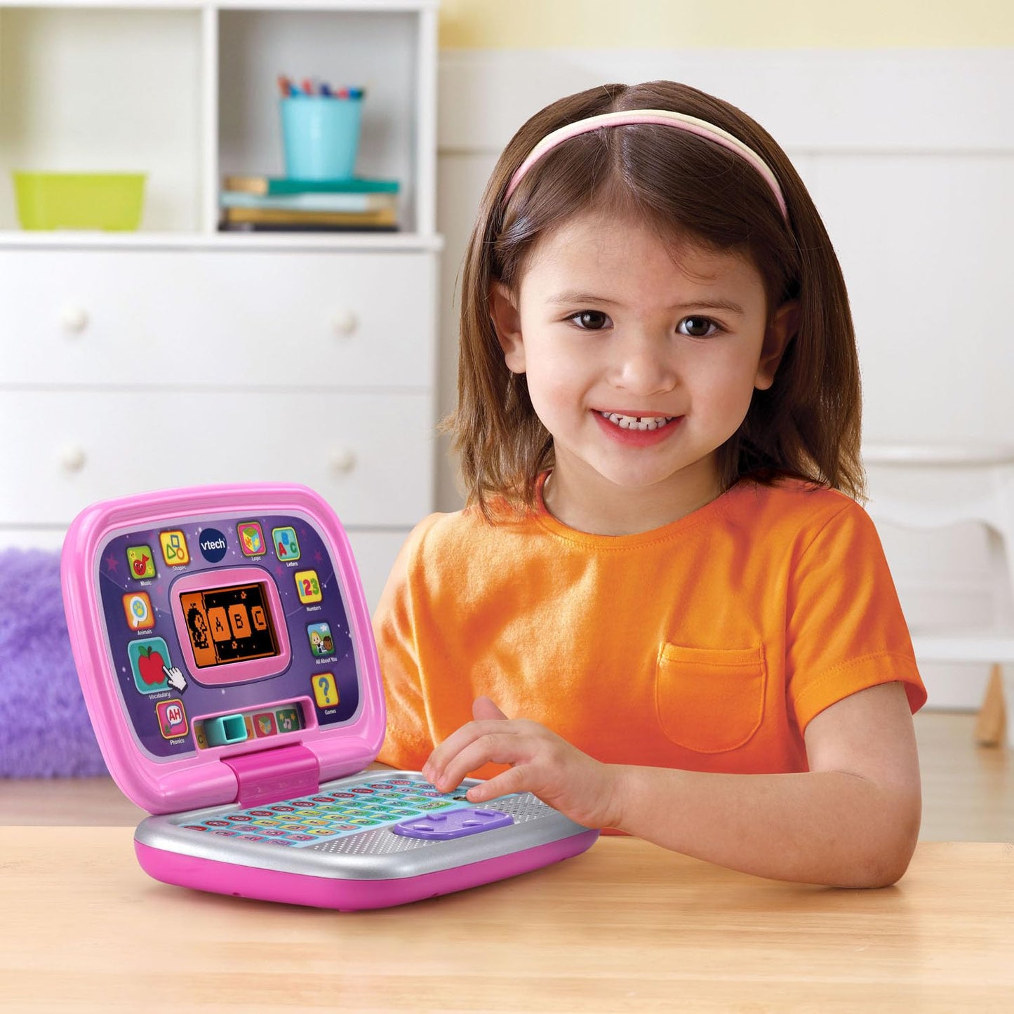 VTech Play Smart Preschool Laptop, Pink (English Version) VTech