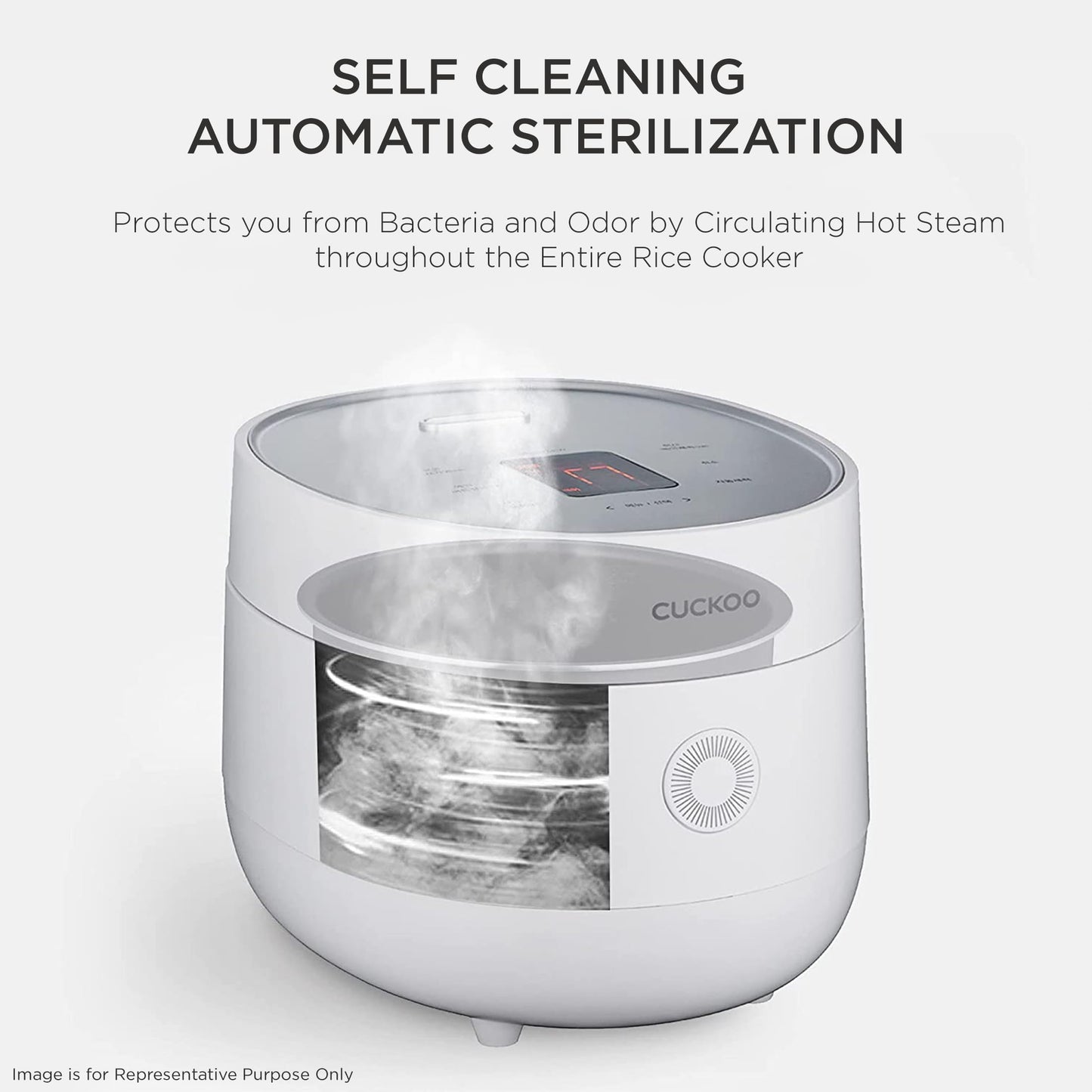 CUCKOO Rice Cooker 6 Cup Uncooked / 12 Cup Cooked, Modern Fuzzy Logic Rice Cooker Small with Delay Timer & Keep Warm Setting, Versatile Food Steamer for Cooking, Non-Stick Inner Pot, White (CR-0675FW) CUCKOO