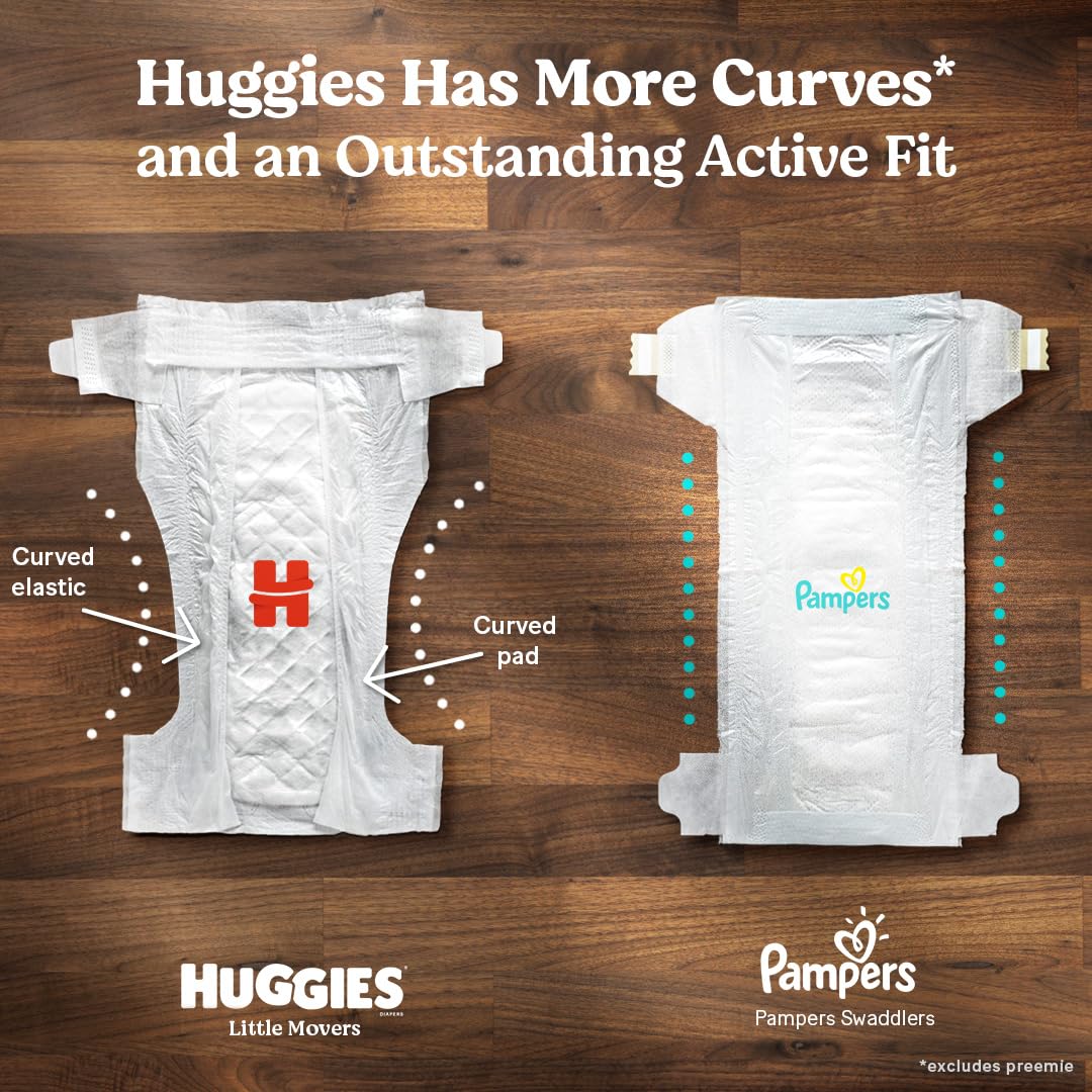 Disposable Baby Diapers Size 4 - Huggies Little Movers, 120ct, Mega Colossal Pack