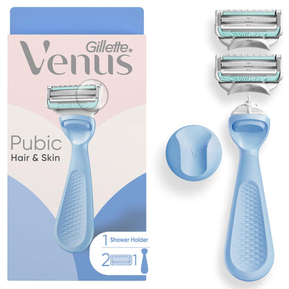 Gillette Razors Women Pubic Hair, Bikini Razor, Venus Intimate Grooming Razor, 1 Handle + 2 Refills - Available at All In One Marketplace Canada