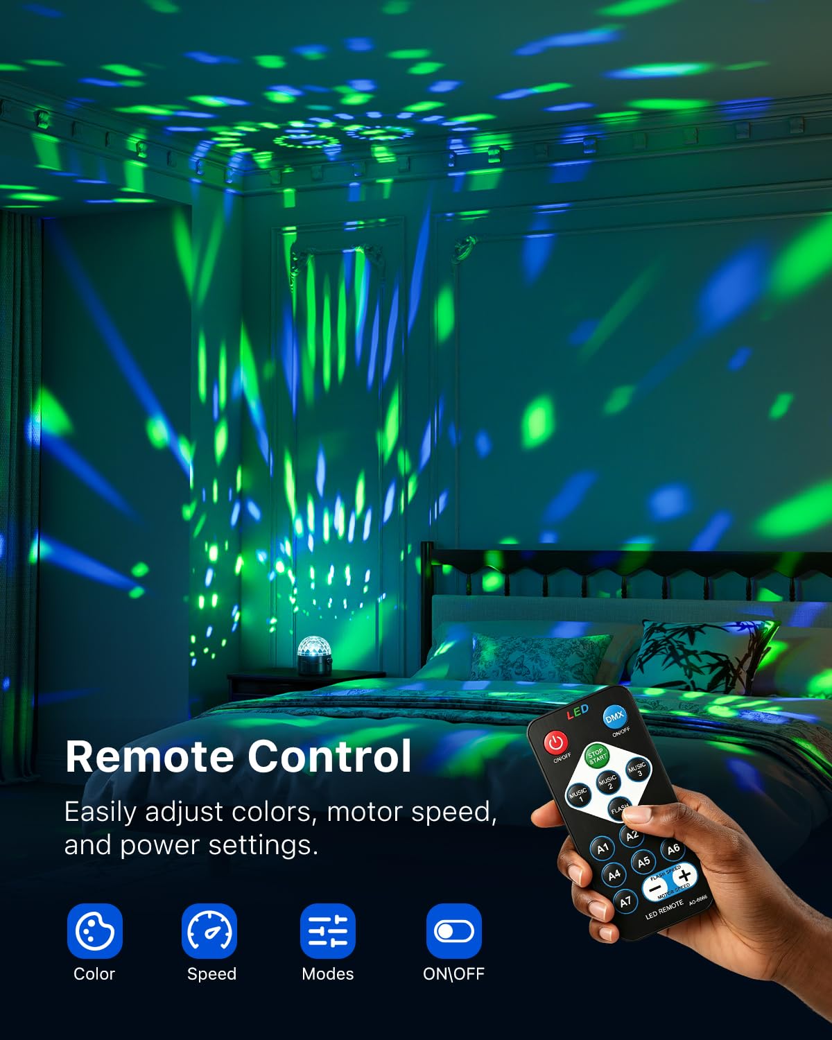 FALOVE 3 Pack RGB Disco Ball Lights with Sound Activation for Party Decor 🍁 All In One Marketplace Canada