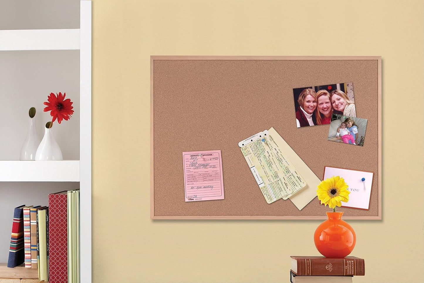 Quartet Natural Cork Bulletin Board, 23” x 17”, Wood Finish MDF Frame, Self-healing Cork (2642638034) 🍁 All In One Marketplace Canada