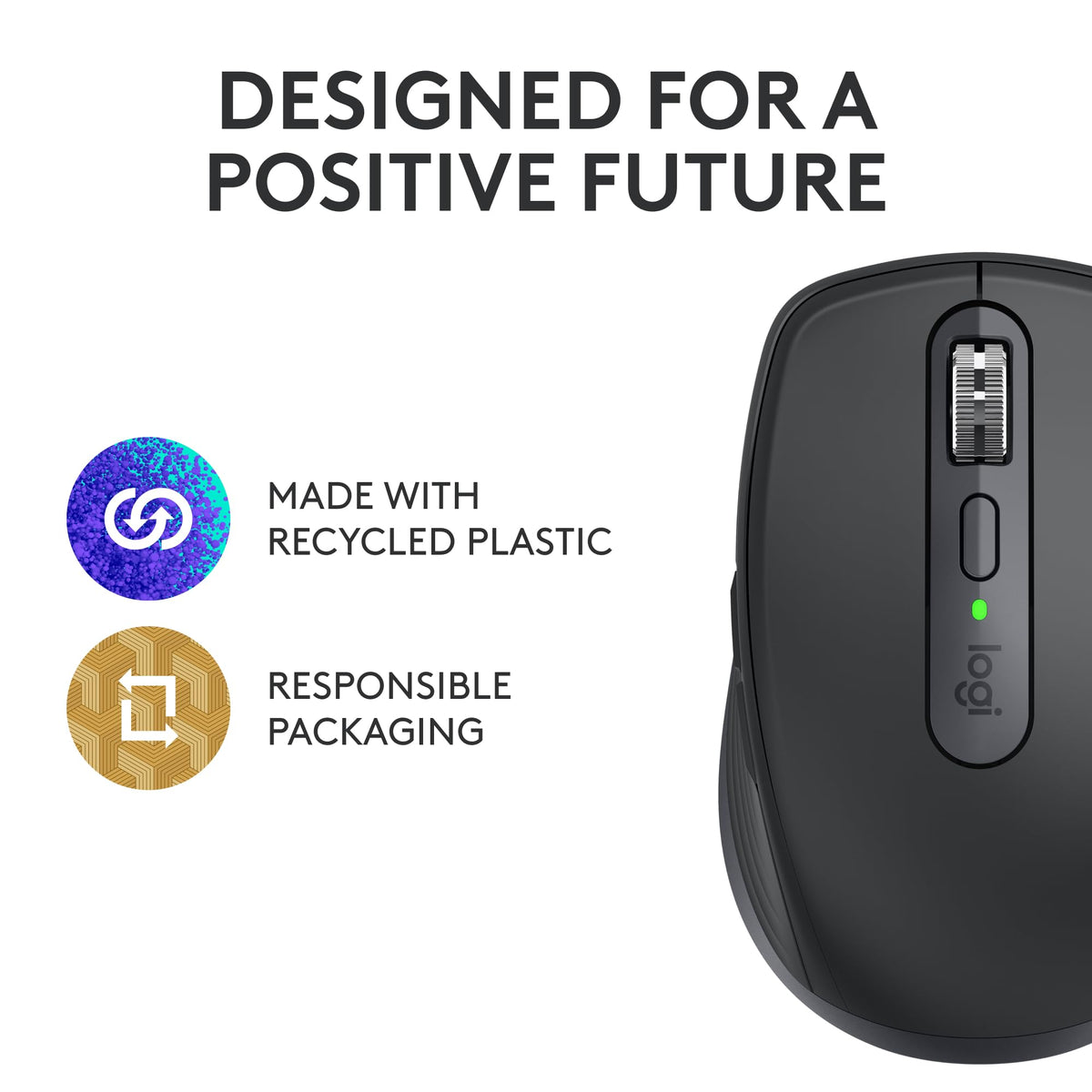 Logitech MX Anywhere 3S Compact Wireless Mouse Fast Scrolling - Graphite