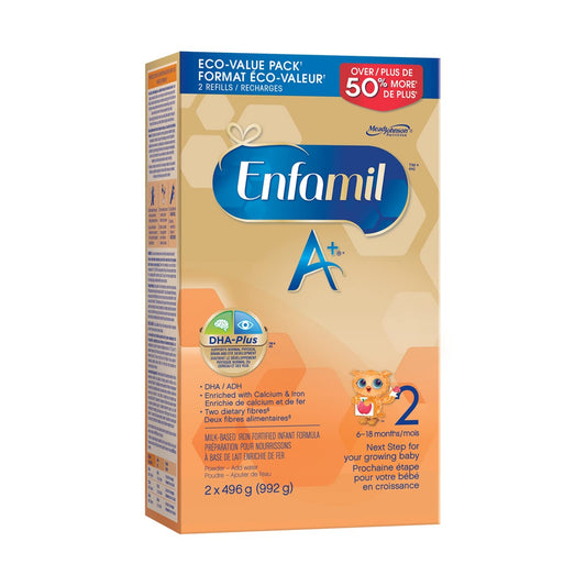 Enfamil A+2 Infant Formula Powder Refill, DHA Brain Support, 6-18 Months, 992g