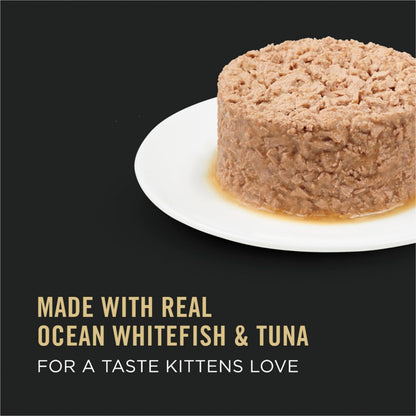 Purina Pro Plan Wet Cat Food, Focus, Kitten Ocean Whitefish and Tuna Entrée, 3-Ounce Can, Pack of 24 Pro Plan