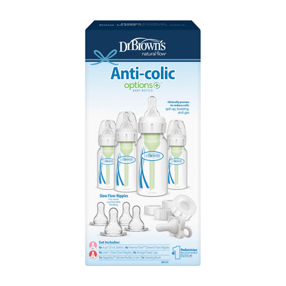 Dr. Brown's Options+ Slow Flow Preemie and Newborn Anti-Colic Bottle Set with 4oz Bottles and HappyPaci 🍁 All In One Marketplace Canada