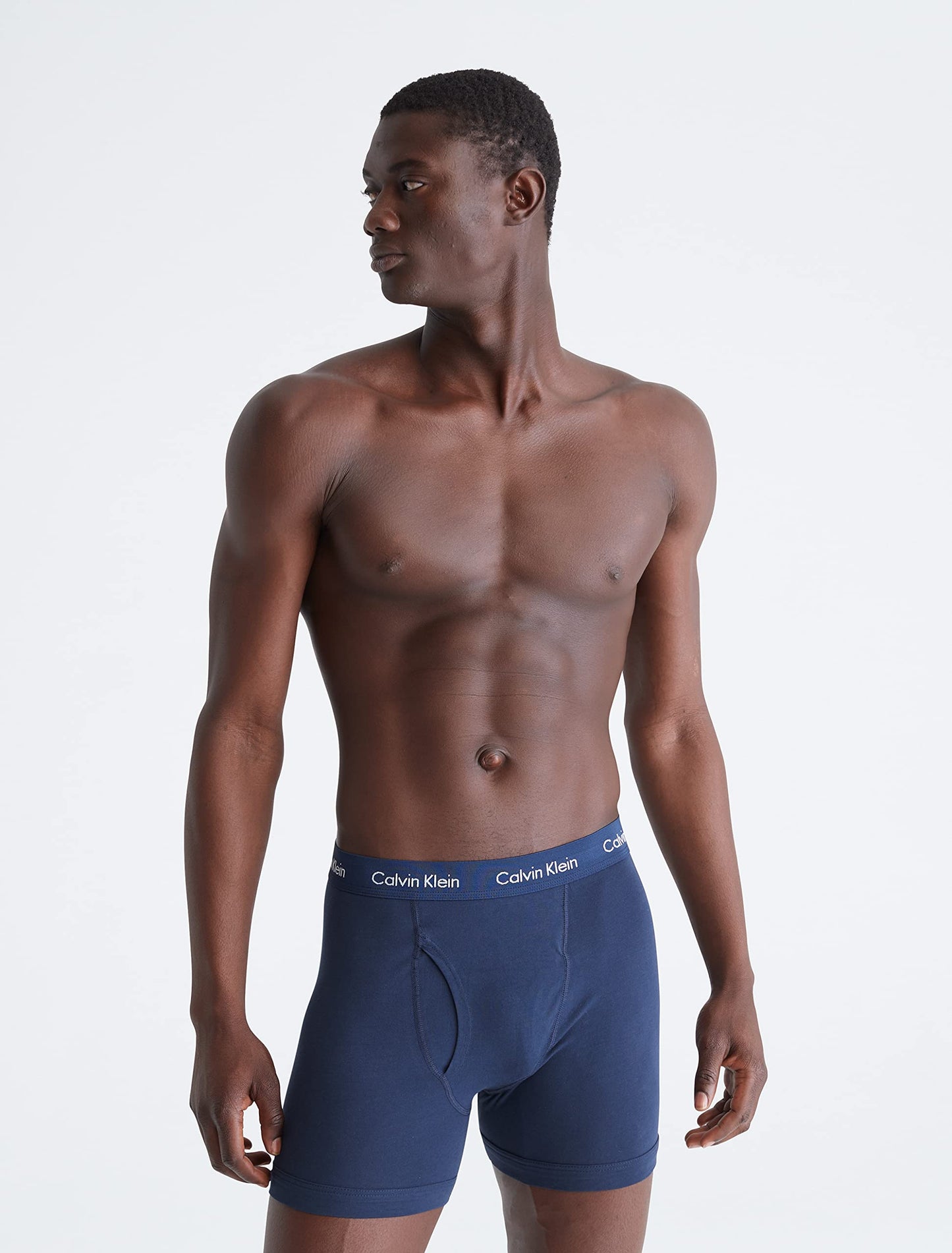 Calvin Klein Men's Cotton Stretch 7-Pack Boxer Brief, 3 Black, 2 Blue Shadow, 2 Cobalt Water, Large 🍁 All In One Marketplace Canada