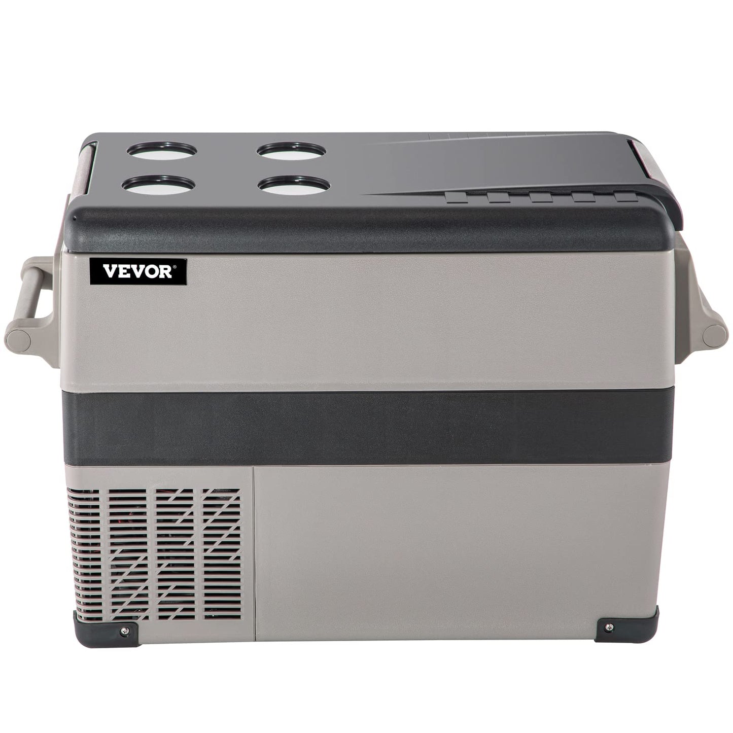 VEVOR 45L Portable Car Refrigerator 48 Quart LG Compact RV Fridge 12/24V DC & 110-240V AC Vehicle Car Truck Boat Mini Electric Freezer for Driving Travel Fishing Outdoor and Home Use -4°F-68°F, Grey VEVOR