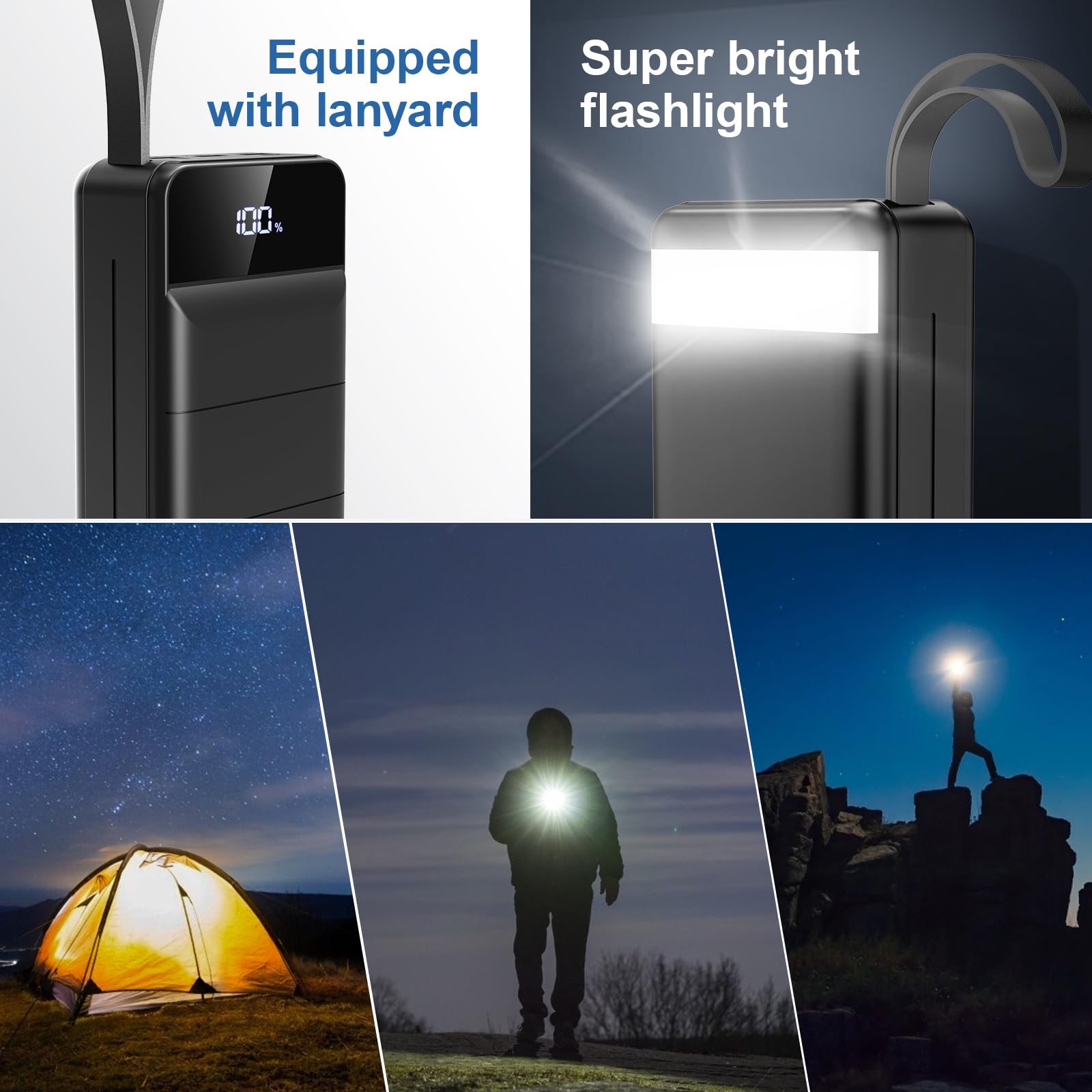 PowerBank 60000mAh Fast Charging,Battery Pack 22.5W Power Bank with USB C, Portable Charger,4 Outputs and 2 Inputs LED Display Compatible with Android Tablets iPhone etc. - Available at All In One Marketplace Canada