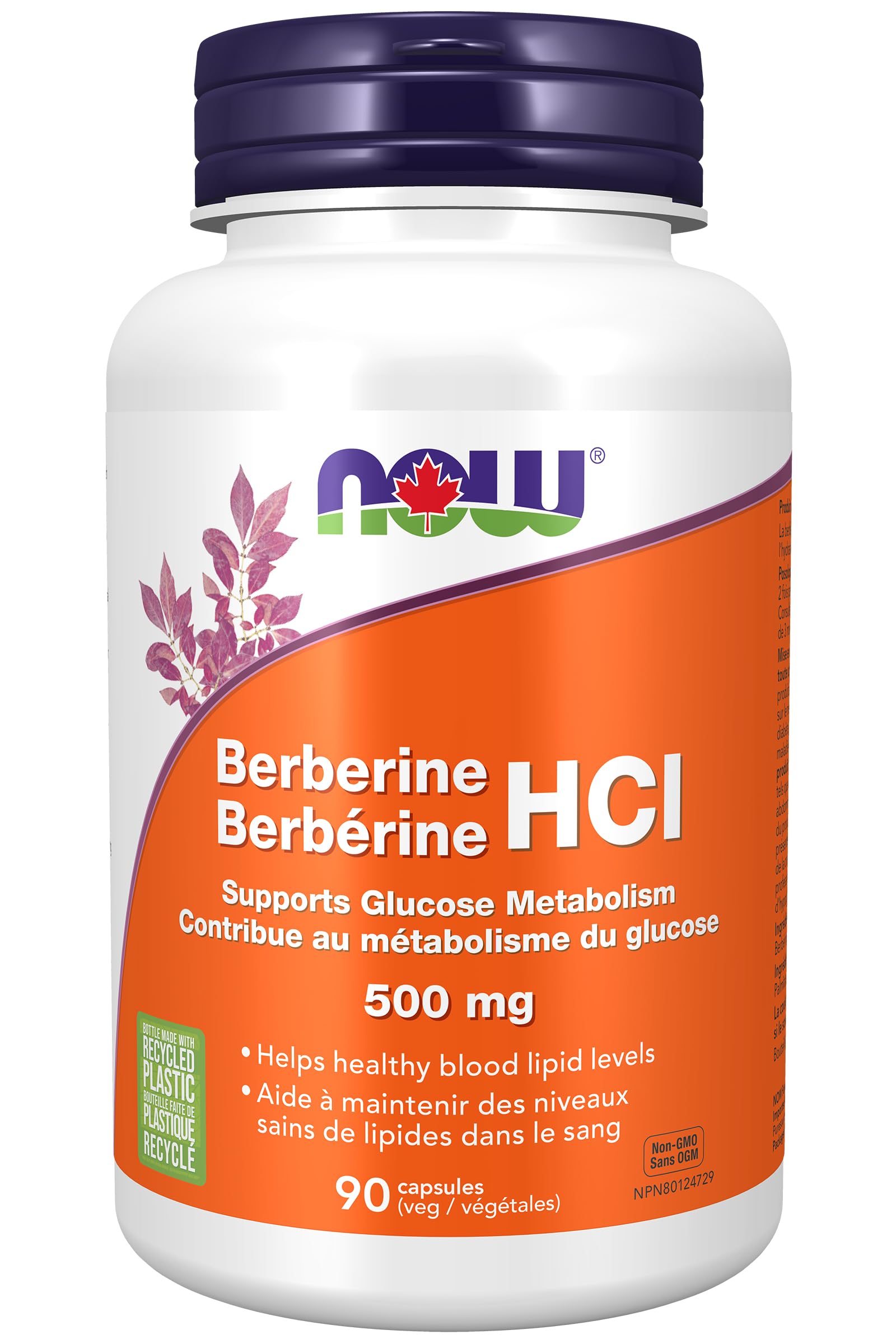 NOW Supplements, Berberine HCL 500 mg, Supports Glucose Metabolism, 90 Veg Capsules NOW