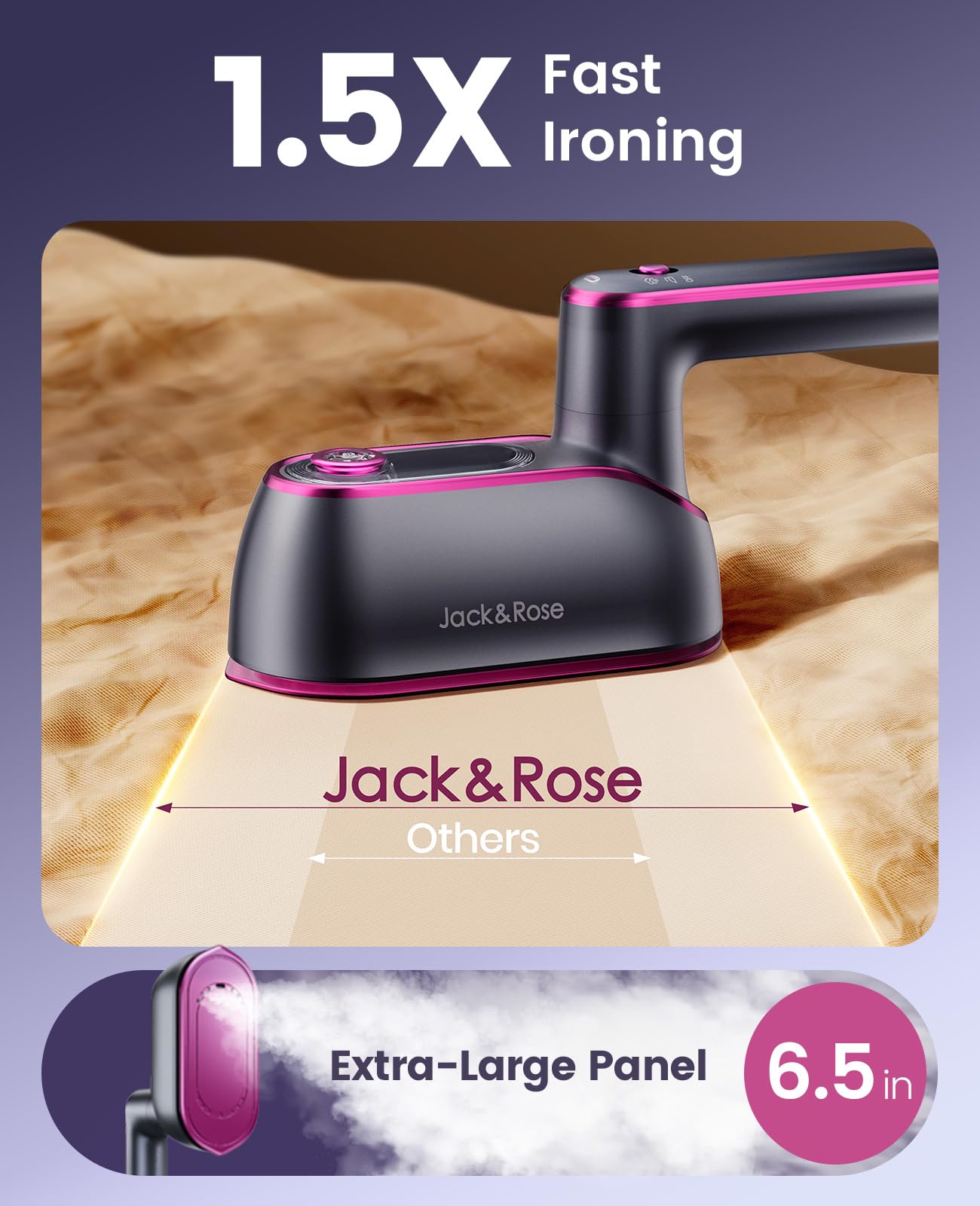 Jack＆Rose Steamer Clothes,8s Heat-up Travel Steam Iron,Portable Steamer - Available at All In One Marketplace Canada