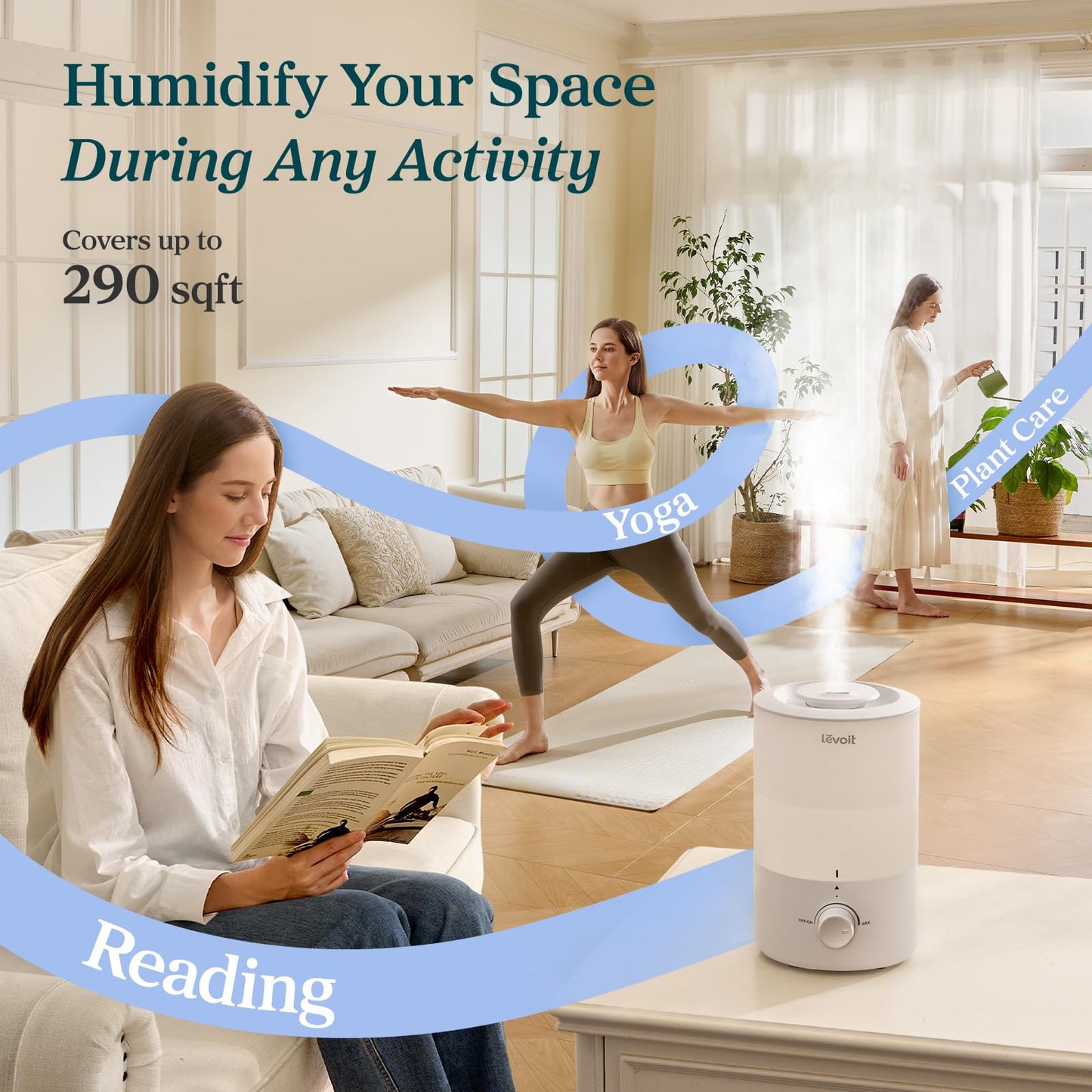 Levoit Humidifiers for Bedroom Large Room, 3L Top Fill, Oil Diffuser, White 🍁 All In One Marketplace Canada Levoit