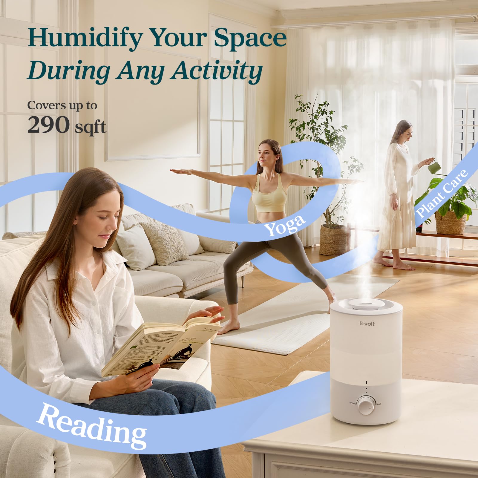 Levoit Humidifiers for Bedroom Large Room, 3L Top Fill, Oil Diffuser, White 🍁 All In One Marketplace Canada Levoit