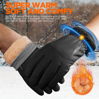 RIVMOUNT Winter Gloves Women Men Touch Screen Waterproof Warm Gloves, for Cold Weather Running, Driving, Cycling, Biking, Riding, Walking, Hiking, Outdoor Sports, Daily Work 🍁 All In One Marketplace Canada