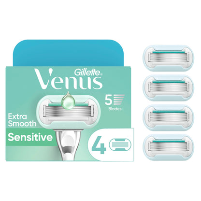Gillette Venus Extra Smooth Women’s Razor Blades, 5-Bladed Razor Refills, 1 Pack (Count of 4)