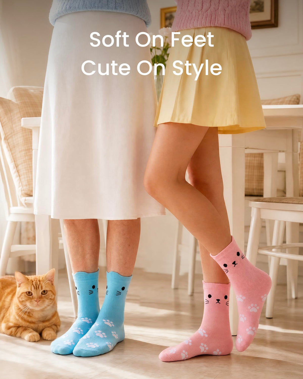 Jeasona 5 Pairs Cat Socks for Women Cat Gifts for Women Christmas 🍁 All In One Marketplace Canada