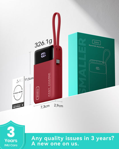 INIU 20000mAh Power Bank, Smaller 45W Fast Charging Travel Portable Charger