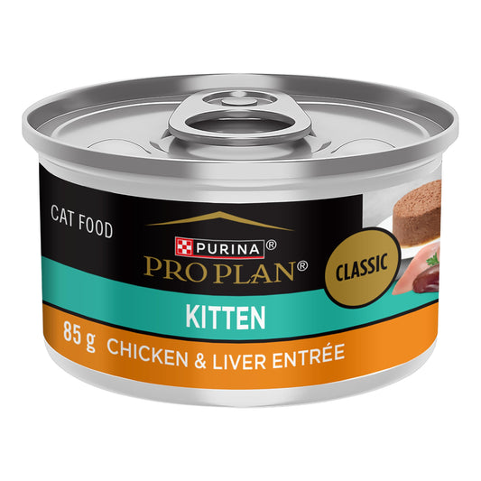 Purina Pro Plan Wet Cat Food, Focus, Kitten Chicken and Liver Entrée, 3-Ounce Can, Pack of 24 Pro Plan