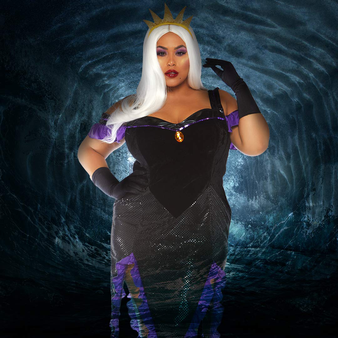 Leg Avenue Women's Sultry Sea Witch Halloween Costume, Multi, 3X / 4X