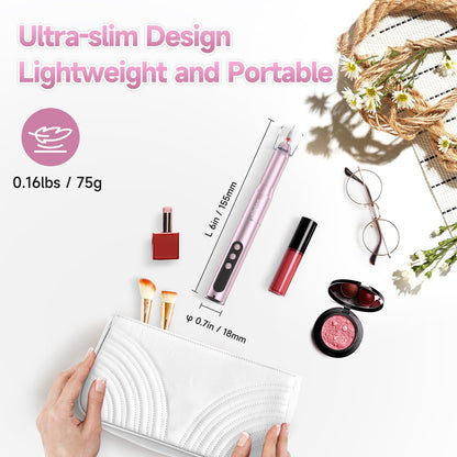 SnnyNyx Cordless Electric Nail Drill 35000 RPM, Professional Nail File Kit with LCD Display, 12 Bits & 36 Sanding Bands, Rechargeable Manicure Pedicure Kit for Acrylic Gel Nails, Salon & Home Use(Rose Gold) - Available at All In One Marketplace Canada