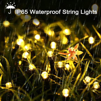 Solar String Lights Outdoor, 4 Pack Total 132ft 400 LED Solar Fairy Lights 8 Modes Waterproof for Garden, Patio, Home, Party, Wedding, Holiday, Tree, Outdoor Decor (Warm White) 🍁 All In One Marketplace Canada