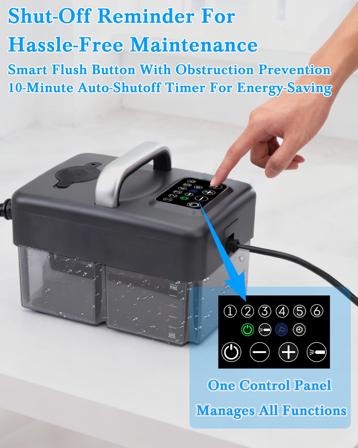 Steam Cleaner for Home - 1600ML Water Tank 15s Heat-Up Portable Steamer for Cleaning, 6 Level Adjustable, 2500W, 45PSI, 250°F Steam, Handheld Steam Cleaner for Car Detailing, Grease, Tile,Grout - Available at All In One Marketplace Canada