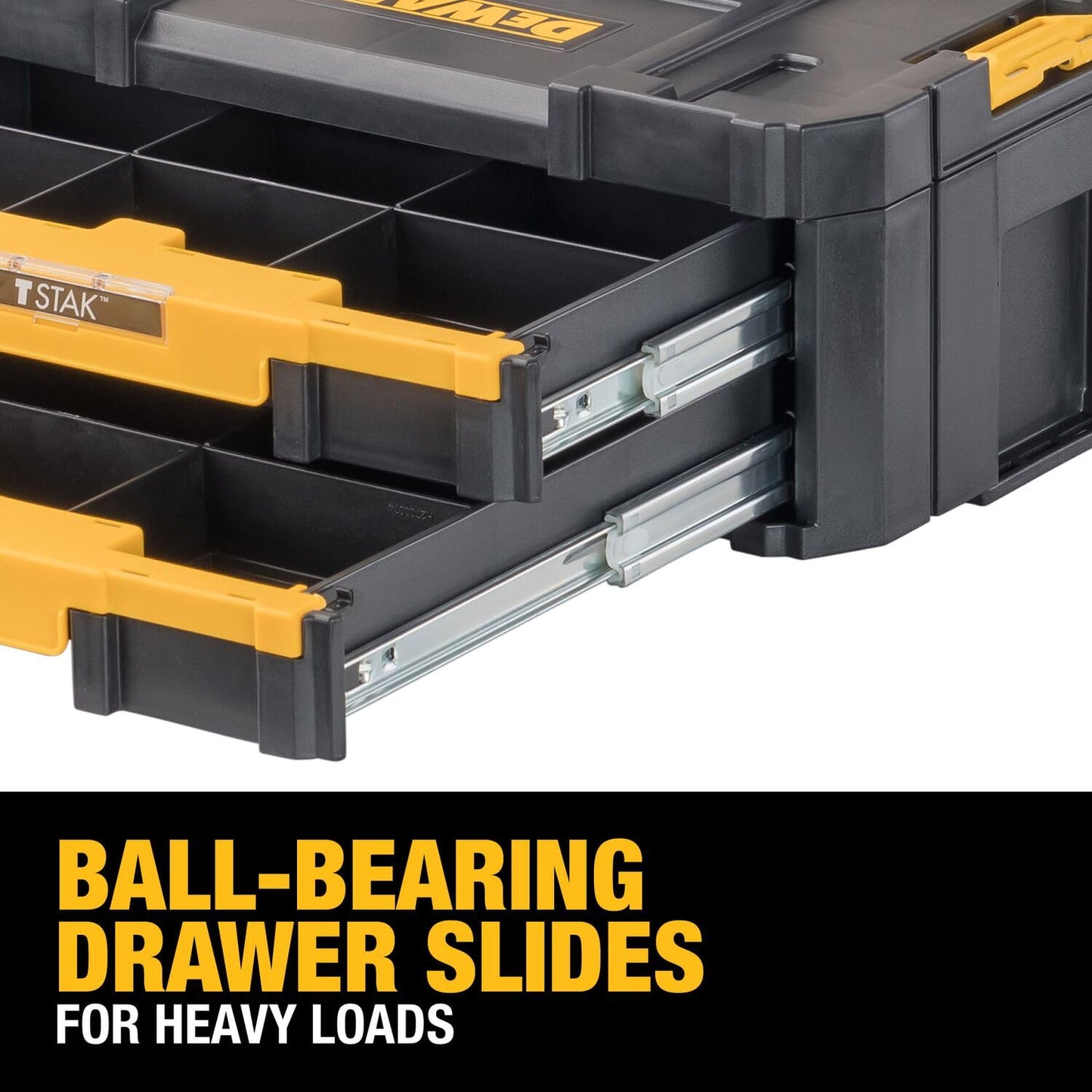 DEWALT TSTAK Tool Storage Organizer, Double Drawers (DWST17804) , Black