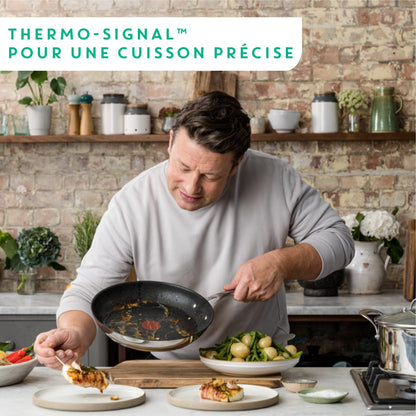 Jamie Oliver by Tefal Cooks Direct Stainless Steel 20cm/8inch Frying pan