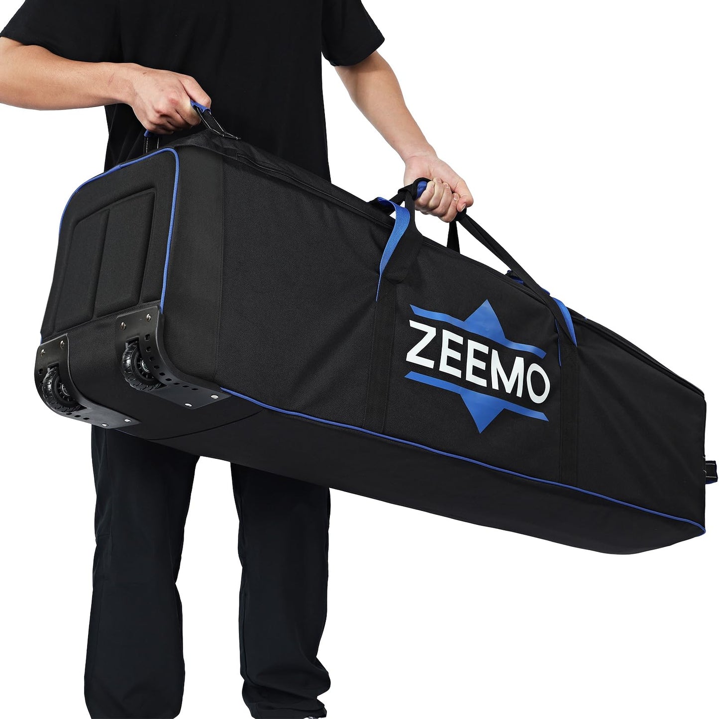 ZEEMO Full-Open Golf Travel Bag for Airlines, Wheeled Club Carrier Bag ZEEMO