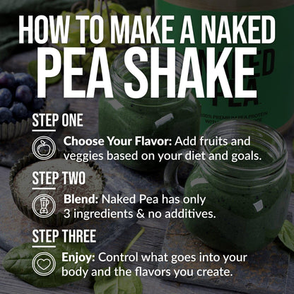 NAKED Pea Protein Isolate - 5lb Pure Plant-Based Powder, All 9 Essential Amino Acids, Non-GMO, Vegan