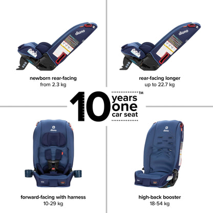 Diono Radian 3R, All-in-One Convertible Car Seat, Rear and Forward Facing, 10 Years 1 Car Seat, Slim Fit 3 Across, Blue Surge 🍁 All In One Marketplace Canada