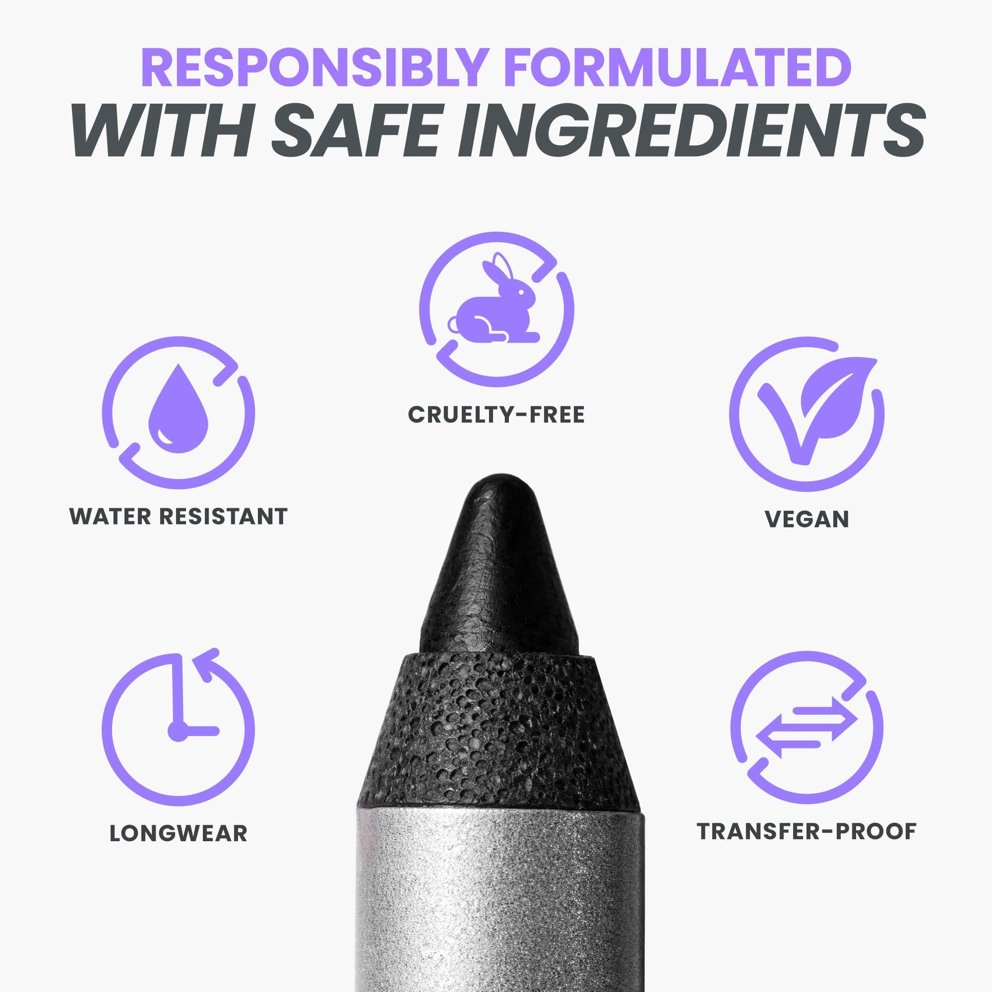 Wonderskin Eyeliner Pencil, 1440 Longwear Deep Black Eyeliner Pencil - Waterproof, Sharpenable & Smudge Proof (Liquorice) - Available at All In One Marketplace Canada