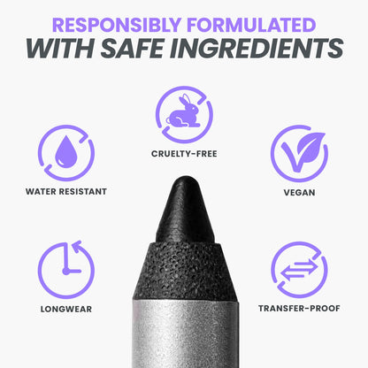 Wonderskin Eyeliner Pencil, 1440 Longwear Deep Black Eyeliner Pencil - Waterproof, Sharpenable & Smudge Proof (Liquorice) - Available at All In One Marketplace Canada