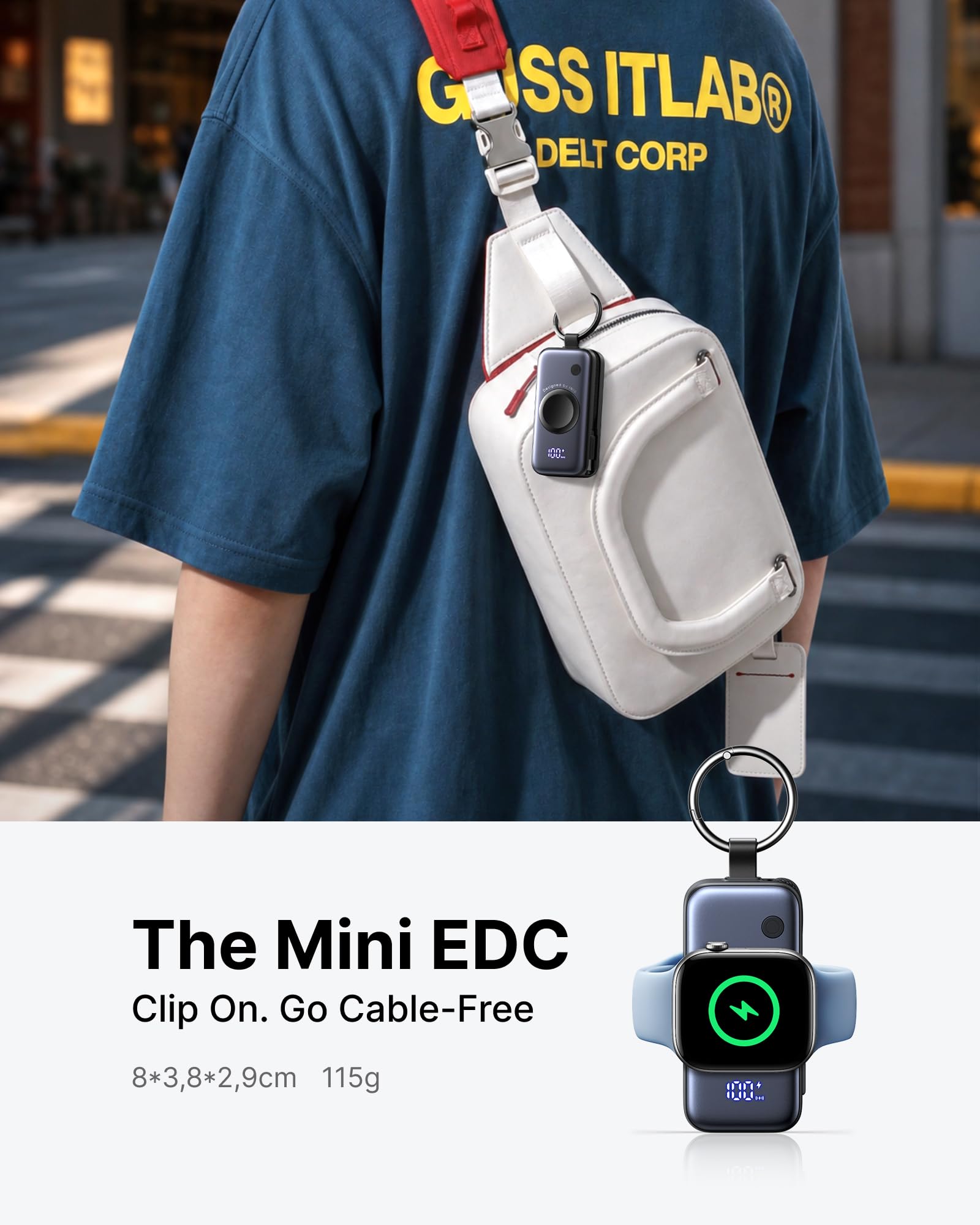 INIU Mini Portable Charger for Apple Watch, Power Bank with Built-in USB C Cable, 5000mAh 20W PD Fast Charging smart Watch Charging Dock for Apple Watch Ultra 11 10 9 8 SE, iPhone Air 17 16 15 Air - Available at All In One Marketplace Canada