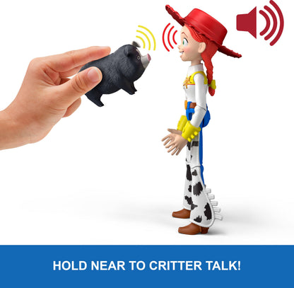Mattel Disney and Pixar Toy Story 5 Critter Talk Jessie, 12 Inch Posable Action Figure Toy & Jimmy Dean, 35 Plus Movie Sounds & Phrases Mattel