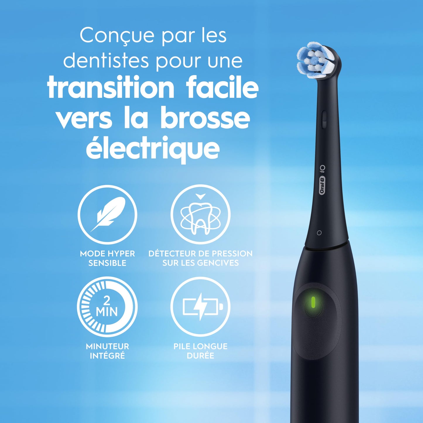 Oral-B iO2 Electric Toothbrush Twin Pack, for an Easy Switch to Electric, Black & White, Rechargeable Electric Toothbrushes, (2) iO Series 2 Power Toothbrushes and (2) Ultimate Clean Brush Heads 🍁 All In One Marketplace Canada