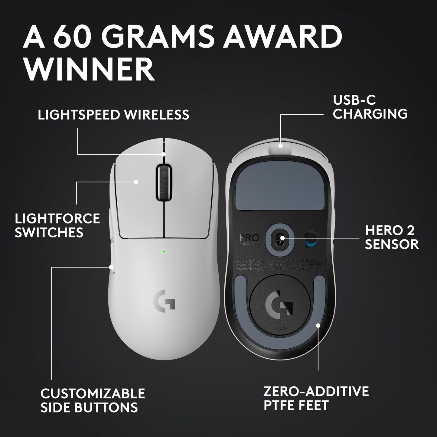 Logitech G PRO X Superlight 2 Wireless Gaming Mouse - White 🍁 All In One Marketplace Canada