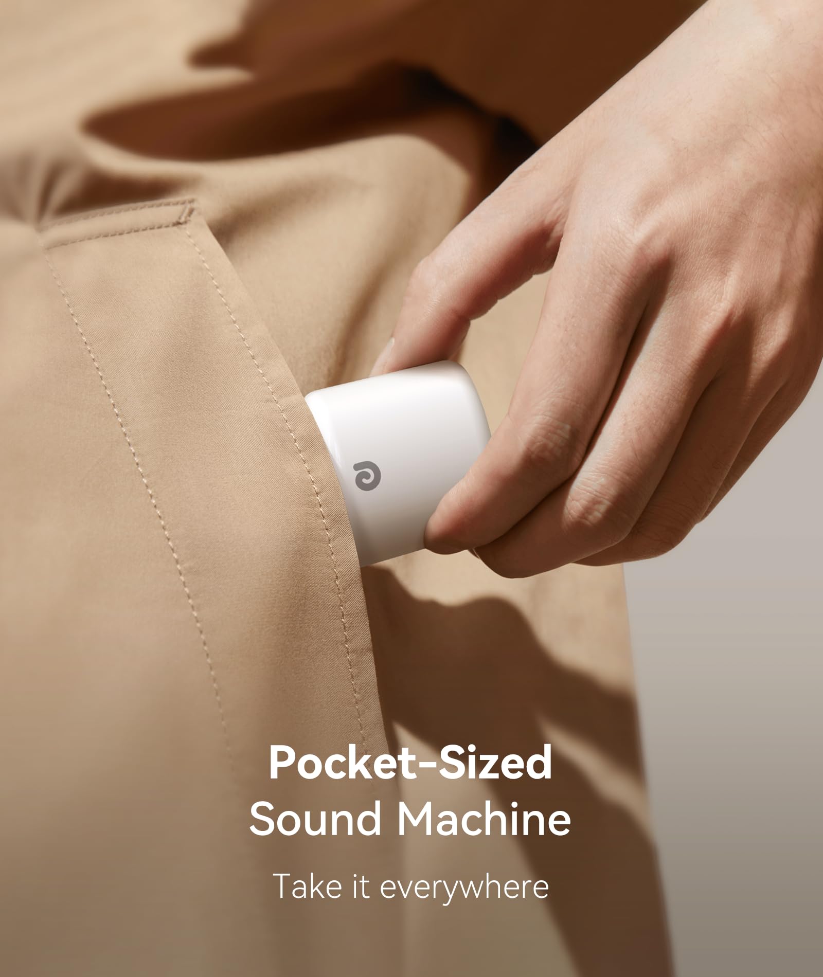 Dreamegg White Noise Machine - Portable Sound Machine Baby Adult, Travel White Noise Sound Machine, 16 Soothing Sounds, Rechargeable, Mini Sound Machine for Sleeping Baby Shower Home Hotel Gift, White - Available at All In One Marketplace Canada